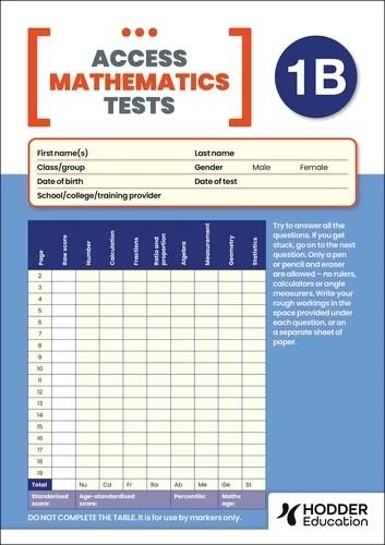 NEW ACCESS MATHEMATICS TEST (AMT) 1B, PK10 | 9781510487307