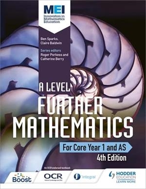 MEI A LEVEL FURTHER MATHEMATICS YEAR 1 (AS) 4TH EDITION-DIGITAL | 9781398355996