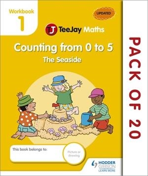 TEEJAY MATHS CFE EARLY LEVEL WORKBOOK 1 (PACK OF 20): COUNTING FROM 0 TO 5: THE SEASIDE-DIGITAL | 9781398335653