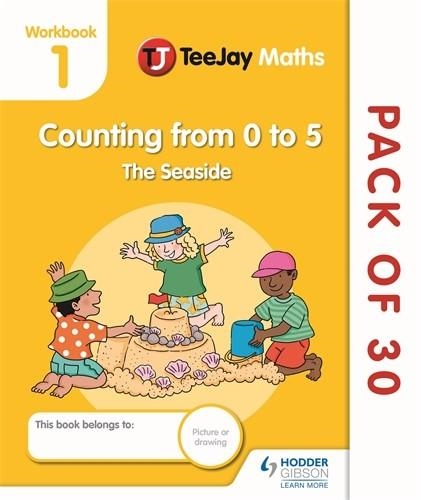 TEEJAY MATHS CFE EARLY LEVEL WORKBOOK 1 (PACK OF 30): COUNTING FROM 0 TO 5: THE SEASIDE-DIGITAL | 9781398335660