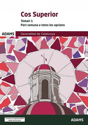 TEMARI 1 COS SUPERIOR, PART COMUNA A TOTES LES OPCIONS, GENERALITAT DE CATALUNYA | 9788411166720 | VARIOS AUTORES
