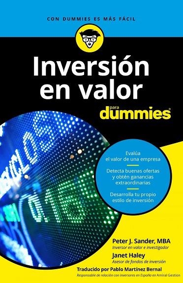 INVERSIÓN EN VALOR PARA DUMM | 9788432903922 | PETER J.SANDER