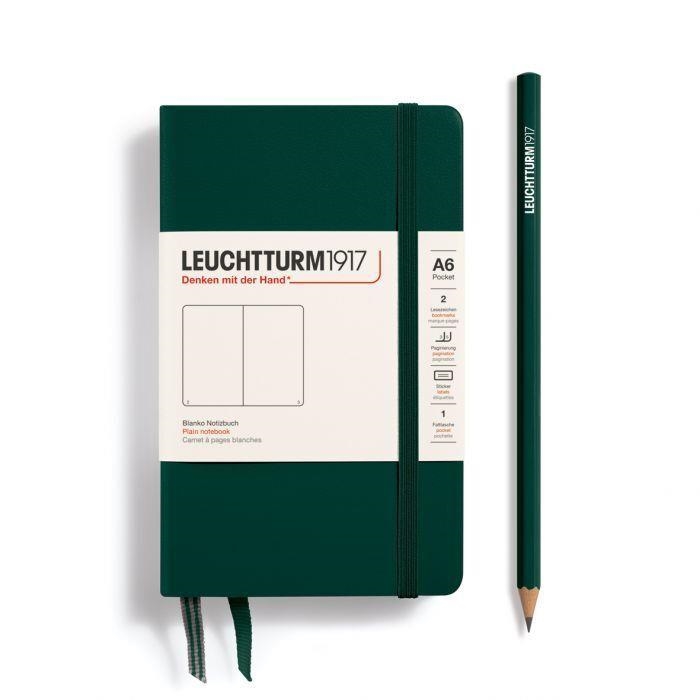 NOTEBOOK POCKET A6, TAPA DURA, LISO FOREST GREEN | 4004117647857