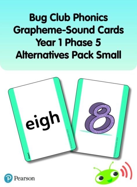 BUG CLUB PHONICS GRAPHEME-SOUND CARDS YEAR 1 PHASE 5 ALTERNATIVES PACK (SMALL) | 9781292439808