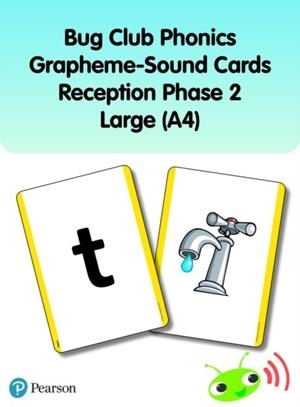BUG CLUB PHONICS GRAPHEME-SOUND CARDS RECEPTION PHASE 2 LARGE (A4) | 9781292439822
