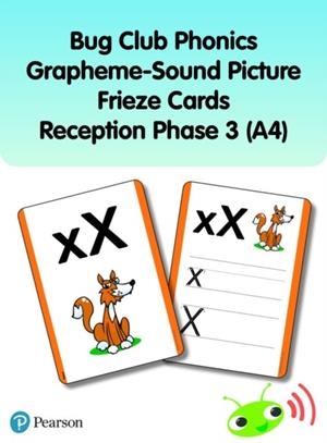 BUG CLUB PHONICS GRAPHEME-SOUND PICTURE FRIEZE CARDS RECEPTION PHASE 3 (A4) | 9781292439785