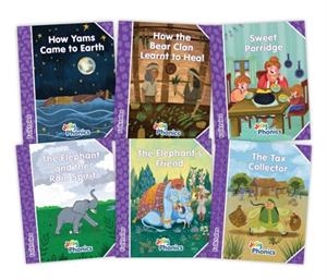 JOLLY PHONICS FOLKTALES READERS, COMPLETE SET (1-6) PURPLE LEVEL (PACK OF 6) NEW | 9781835821244