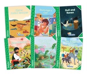 JOLLY PHONICS FOLKTALES READERS, COMPLETE SET (1-6) GREEN LEVEL (PACK OF 6) NEW | 9781835821664