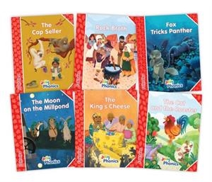 JOLLY PHONICS FOLKTALES READERS, COMPLETE SET (1-6) RED LEVEL (PACK OF 6) NEW | 9781835821381