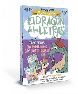 EL DRAGÓN DE LAS LETRAS - MAGIA PARECE... ¡LA FAMILIA DE LAS LETRAS CRECE! PACK CON DOS LIBROS DEL UNICORNIO Y EL DRAGÓN DE LAS LETRAS | 9788448869588 | BEGOÑA ORO