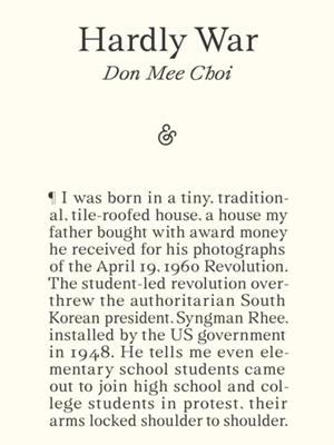 HARDLY WAR | 9781916751231 | DON MEE CHOI