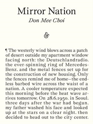 MIRROR NATION | 9781916751255 | DON MEE CHOI