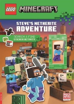 LEGO® MINECRAFT®: STEVE’S NETHERITE ADVENTURE SEARCH AND FIND STICKER ACTIVITY (WITH STEVE MINIFIGURE AND SWORD) | 9781837250769 | LEGO