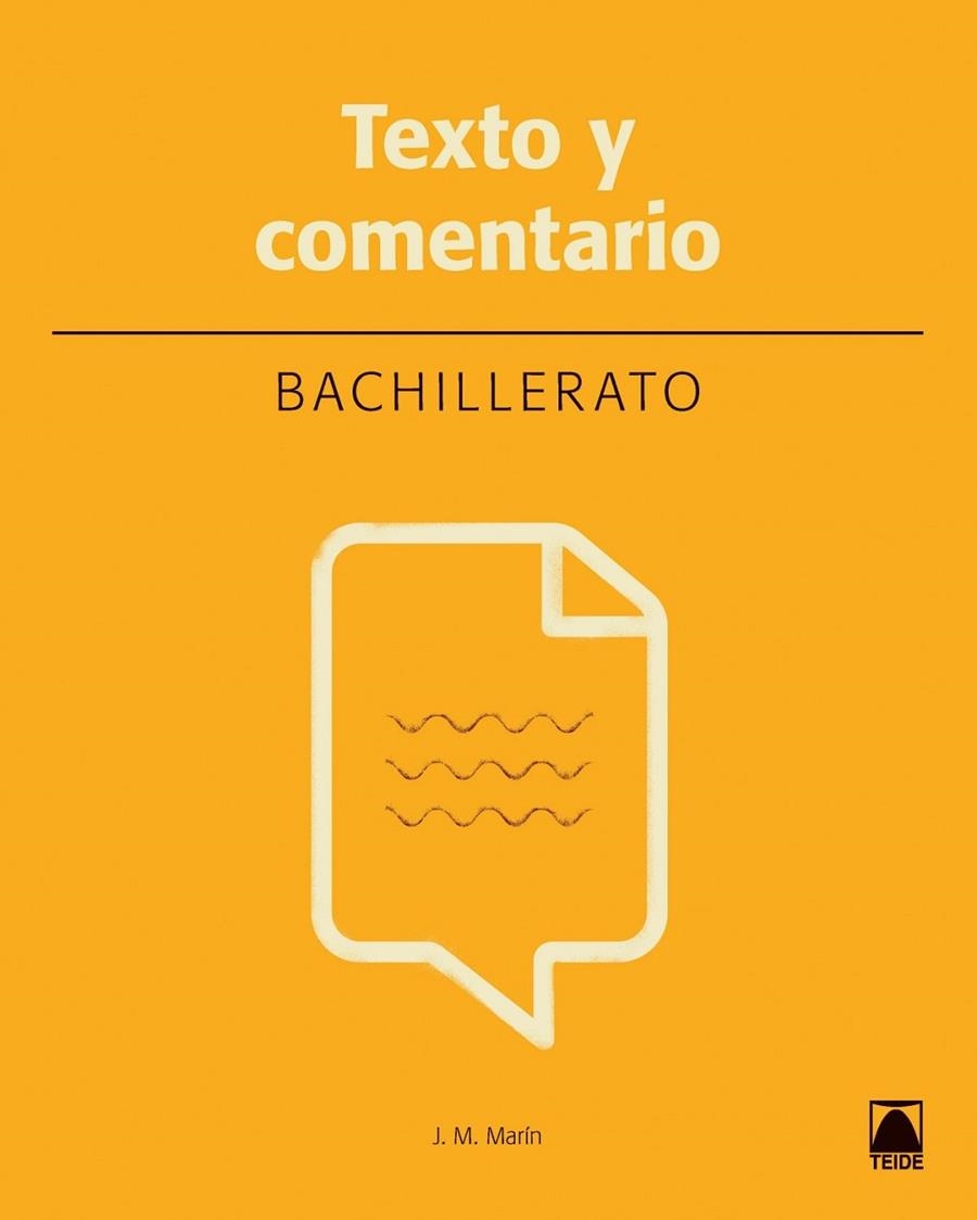 TEXTO Y COMENTARIO  BACHILLERATO (2018) | 9788430753017