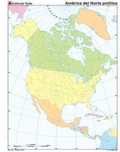 AMERICA DEL NORTE POLITICO (COLOR)-MM. | 9788430771875