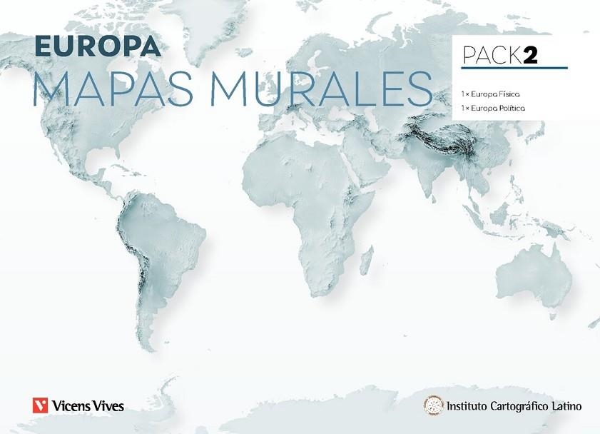 PACK 2 MAPAS MURALES EUROPA FÍSICA + POLÍTICA | 8429962032713