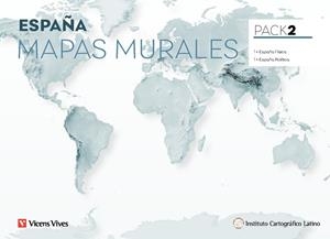 PACK 2 MAPAS MURALES ESPAÑA FÍSICA + POLÍTICA | 8429962032706