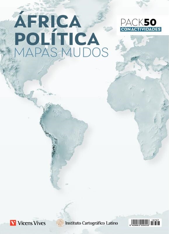 PACK 50 MAPAS MUDOS ÁFRICA POLÍTICA CON ACTIVIDADES | 8429962029553
