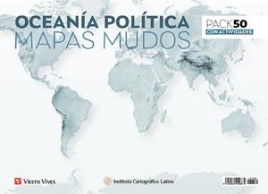 PACK 50 MAPAS MUDOS OCEANÍA POLÍTICA CON ACTIVIDADES | 8429962029874