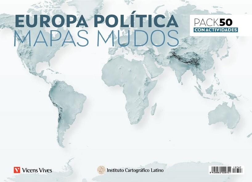 PACK 50 MAPAS MUDOS EUROPA POLÍTICA CON ACTIVIDADES | 8429962029751
