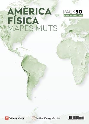 PACK 50 MAPES MUTS AMÈRICA FÍSICA AMB ACTIVITATS | 8429962030016