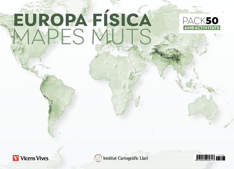 PACK 50 MAPES MUTS EUROPA FÍSICA AMB ACTIVITATS | 8429962030313