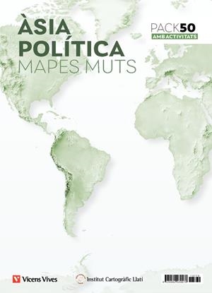 PACK 50 MAPES MUTS ÀSIA POLÍTICA AMB ACTIVITATS | 8429962030078