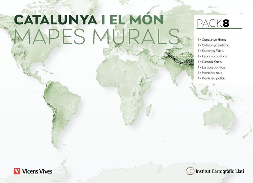 PACK 8 MAPES MURALS GENERALS + CATALUNYA | 8429962031709 | INSTITUT CARTOGRÀFIC LLATÍ