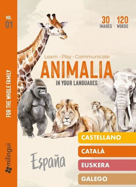 VOCABULARY CARDS ANIMALIA (CAST-CAT-EUSKERA-GALEGO) | 9999990008145 | ERIN CRAIG