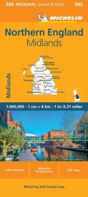 NORTHERN ENGLAND - MICHELIN REGIONAL MAP 502 : MAP | 9782067263109 | MICHELIN
