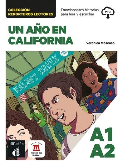 COLECCIÓN REPORTEROS LECTORES. UN AÑO EN CALIFORNIA - A1/A2 | 9788411573696 | MOSCOSO, VERÓNICA