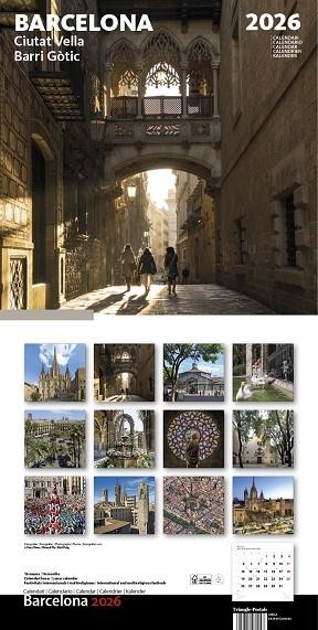 CALENDARIO 2026 PARET (30X30 CM) BARCELONA-3 (CIUTAT VELLA) | 8424455260048