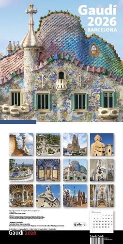 CALENDARIO 2026 PARET (30X30 CM) GAUDÍ-1 A (BATLLÓ) | 8424455260109
