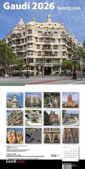 CALENDARIO 2026 PARET (30X30 CM) GAUDÍ-2 B (PEDRERA) | 8424455260130