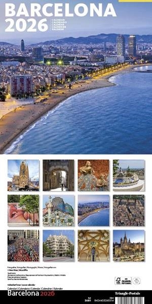 CALENDARIO 2026 PARET (16X16 CM) BARCELONA-1 (BARCELONETA) | 8424455260314