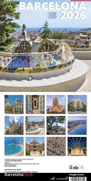 CALENDARIO 2026 PARET (16X16 CM) BARCELONA-2 (PARK GÜELL) | 8424455260321