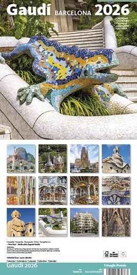 CALENDARIO 2026 PARET (16X16 CM) GAUDÍ-2 A (DRAC) | 8424455260383