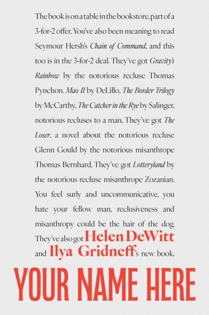 YOUR NAME HERE | 9781628976267 | HELEN DEWITT