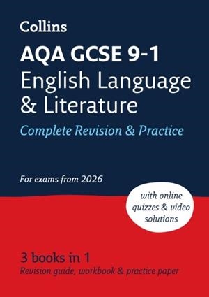 AQA GCSE 9-1 ENGLISH LANGUAGE AND LITERATURE COMPLETE REVISION & PRACTICE 3RD | 9780008784621 | COLLINS GCSE