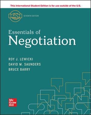 ISE ESSENTIALS OF NEGOTIATION | 9781260570458