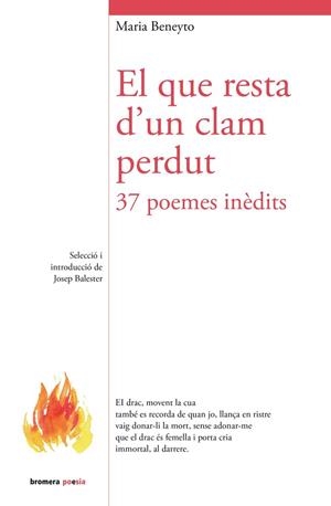 EL QUE RESTA D’UN CLAM PERDUT. 37 POEMES | 9788413588056 | MARIA BENEYTO