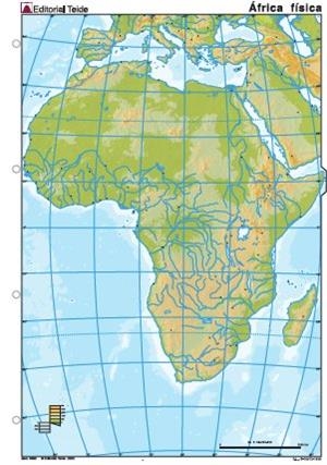 MM. ÁFRICA FÍSICA (COLOR) (25 unid.) | 9788430769926