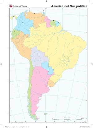 MM. AMERICA DEL SUR POLÍTICO (COLOR)(25 unid.) | 9788430771370