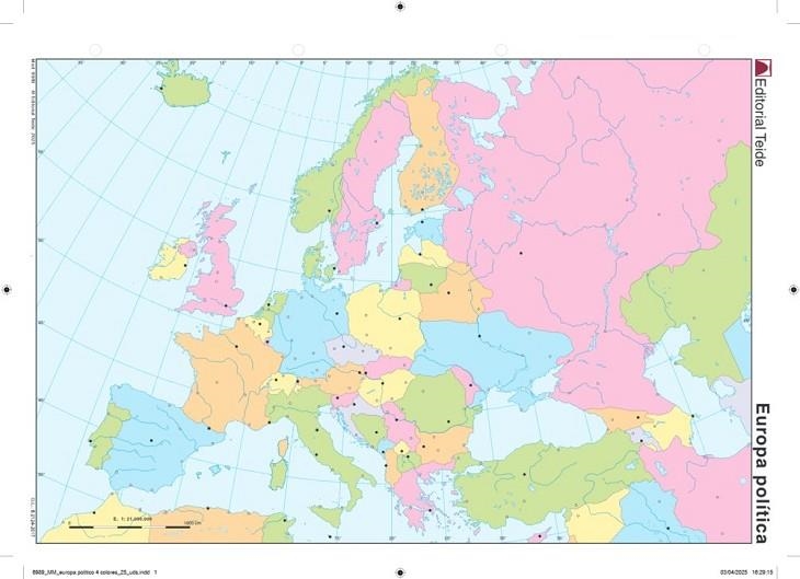 MM. EUROPA POLÍTICO (COLOR)(25 unid.) | 9788430769896