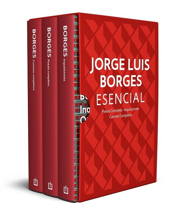 ESTUCHE JORGE LUIS BORGES ESENCIAL (CONTIENE: POESÍA COMPLETA | CUENTOS COMPLETOS | INQUISICIONES) | 9788466382557 | JORGE LUIS BORGES