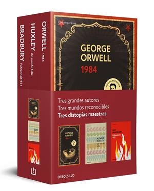DISTOPÍAS MAESTRAS (PACK CON: 1984 DE ORWELL | UN MUNDO FELIZ DE HUXLEY | FAHRENHEIT 451 DE BRADBURY) | 9788466359542 | VARIOS AUTORES