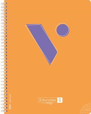 EDUNOTES + C/MICRO-5 A4 ESPIRAL NARANJA 80H 5X5 | 9788410963740