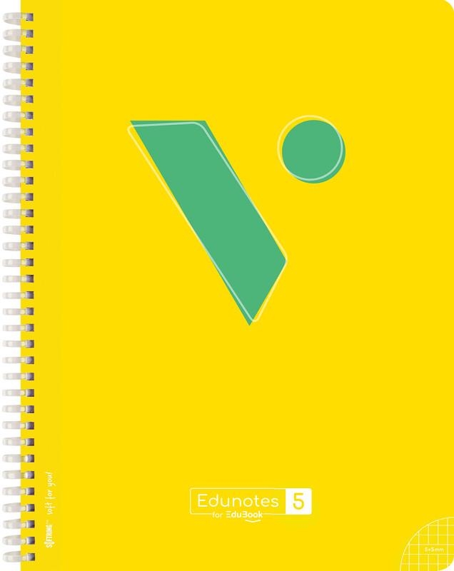 EDUNOTES + C/MICRO-5 A4 ESPIRAL AMARILLA 80H 5X5 | 9788410963726