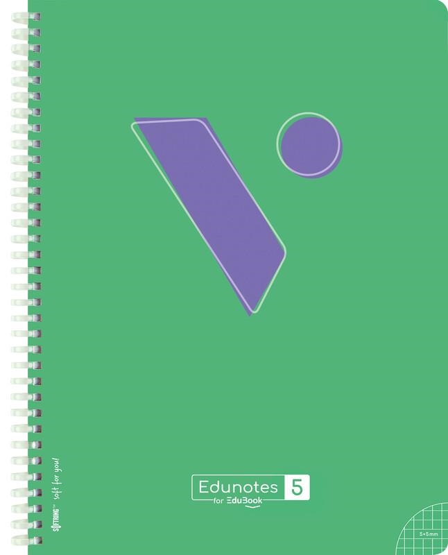 EDUNOTES + C/MICRO-5 A4 ESPIRAL VERDE 80H 5X5 | 9788410963696