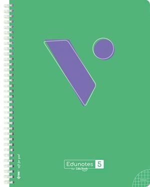 EDUNOTES + C/MICRO-5 A4 ESPIRAL VERDE 80H 5X5 | 9788410963696